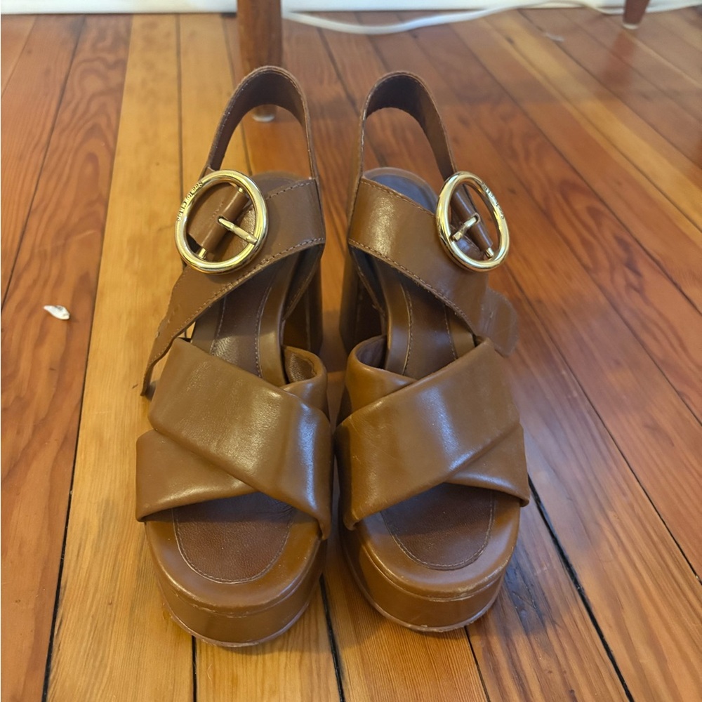 See By Chloe Brown Platform Sandals